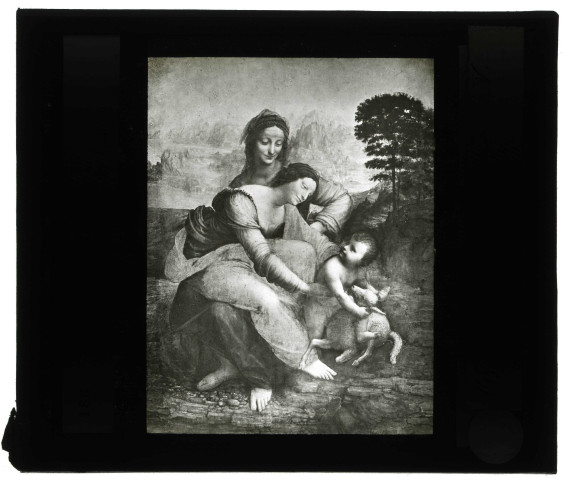 Musée du Louvre de Paris, tableau de Léonard de Vinci « Sainte Anne, la Vierge et l'enfant ».