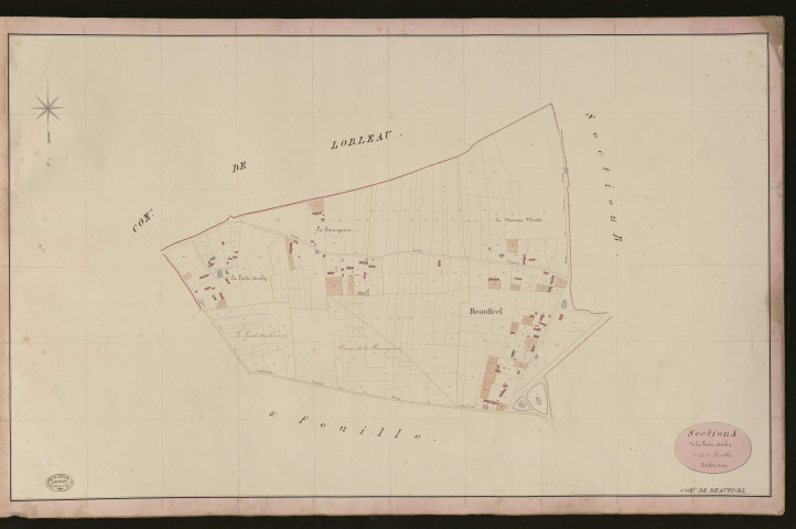 Beauficel-en-Lyons. Section A _ de la Lande-Asselin _ 1re de 2 Feuilles