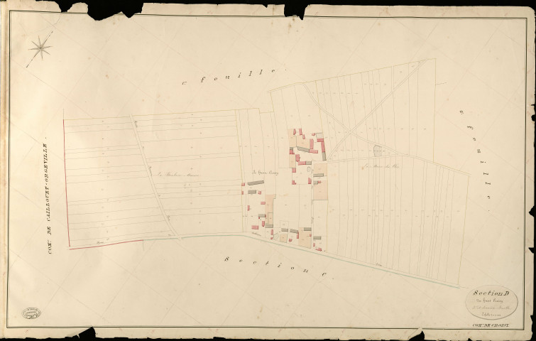 Croisy-sur-Eure. Section D _ du haut Croisy _ 3e et dernière Feuille