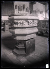 Église de Tilleul-Dame-Agnès (Eure), fonts baptismaux.