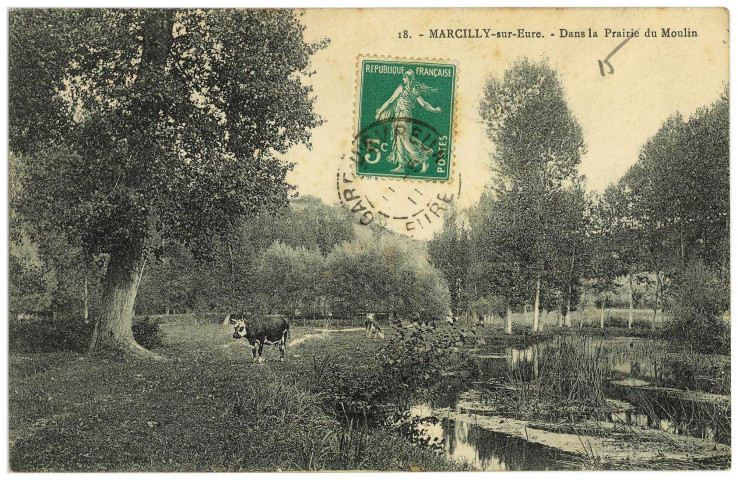 Marcilly-sur-Eure. Dans la Prairie du Moulin.
