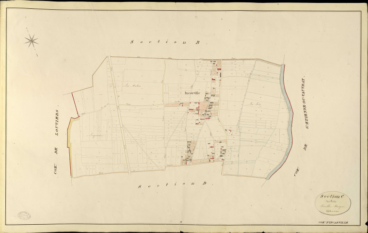 Incarville. Section C _ des Prés _ des Prés _ feuille Unique