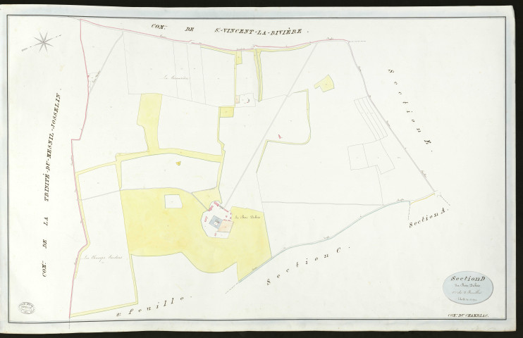 Chamblac (Le). Section D _ du Bosc Dubois _ 1ère de 2 feuilles _ Echelle de 1 à 2500 _