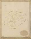 Chanteloup. Tableau d'assemblage _ du Plan Parcellaire de la Commune de Chanteloup _ Canton de Damville - Evreux - Eure. _ Terminé sur le Terrain le 5 Décembre 1838 , sous l'administration de M. de Monicault, Préfet _ M. Goupil, Maire _ sous la Direction de M. Garnier, Directeur des Contributions directes _ M. Le Fébure, Géomètre en Chef. _ Par M. Ledanois, Géomètre de 1re classe.