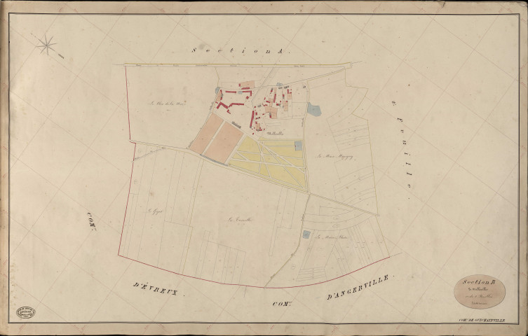 Guichainville. Section B _ de Melleville _ 1re de 2 Feuilles