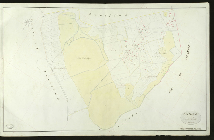 Corneville-sur-Risle. Section B _ du Bocage _ 1re de 3 Feuilles
