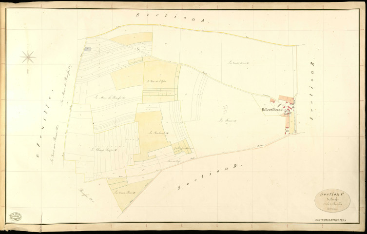 Hellenvilliers. Section C _ de Beaufre _ 1re de 2 Feuilles