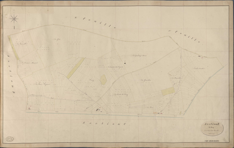 Miserey. Section B _ de Cany _ 3e et dernière Feuille