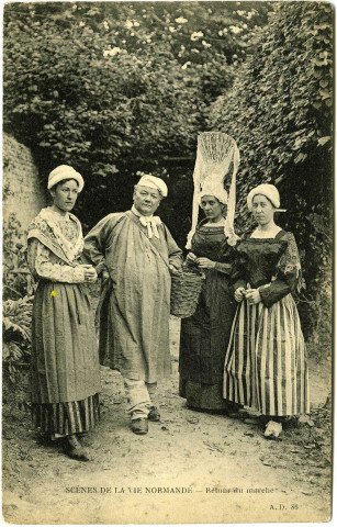 Divers. Scènes de la Vie Normande. - Retour du marché.