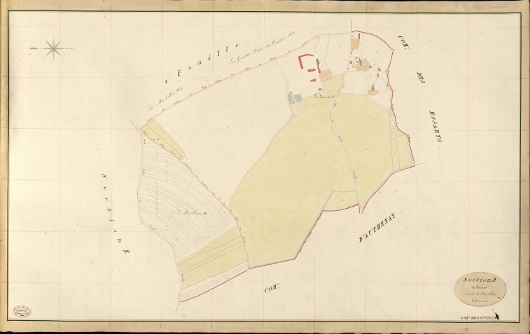 Gouville. Section D _ du Cornier _ 1re de 2 Feuilles