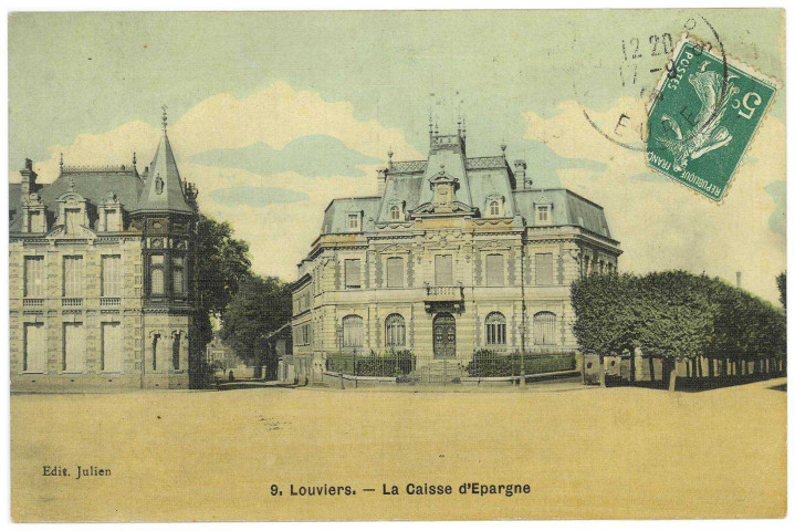 Louviers-Ville. La Caisse d'Epargne.
