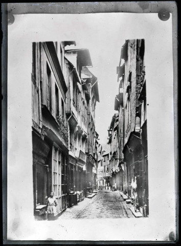Rue de la Cordonnerie de Caudebec-en-Caux (Seine-Maritime).