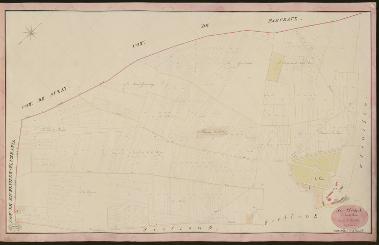 Hacqueville. Section A _ de la haute Borne _ 1re de 2 Feuilles