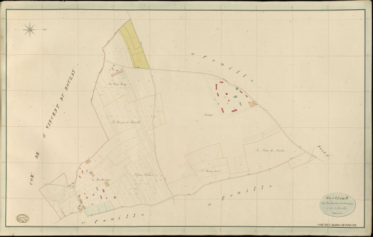 Saint-Mards-de-Fresne. Section B _ de la Bouchonnière et de Cautepie _ 2e de 4 Feuilles