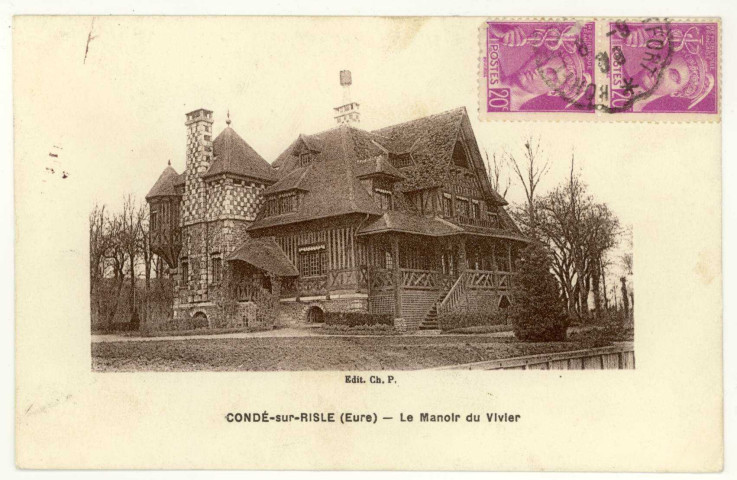 Condé-sur-Risle. Le Manoir du Vivier.