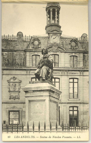 Andelys (Les). Statue de Nicolas Poussin.