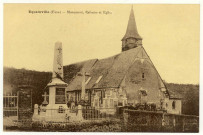 Fiquefleur-Equainville. Monument, Calvaire et Eglise.