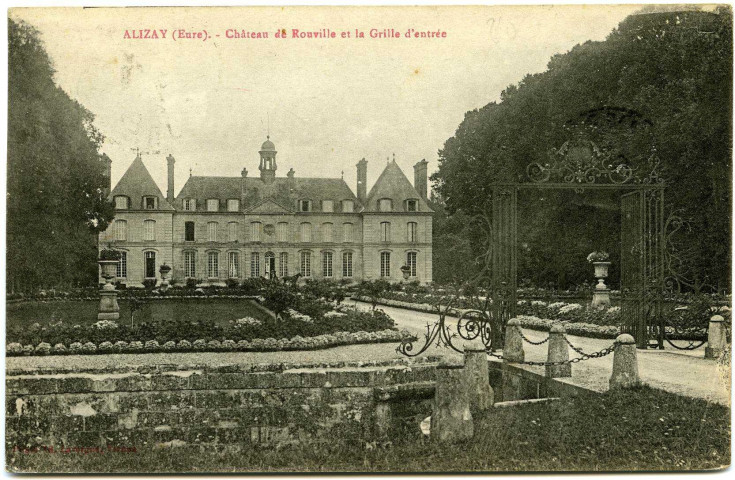 Alizay. Château de Rouville et la Grille d'entrée.