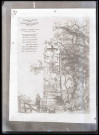 Dessin du projet de construction du calvaire de Rosay-sur-Lieure (Eure).
