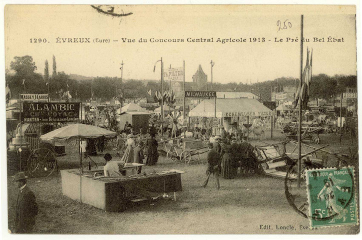Evreux-Ville. Vue du Concours Central Agricole 1913 - Le Pré du Bel Ebat.