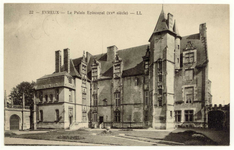 Evreux-Ville. Le Palais Episcopal (XVe siècle).