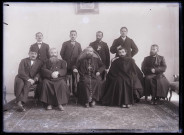 Ignace Ier Gabriel Tappouni, archevêque d'Alep (Syrie), prélats et notables.