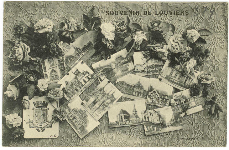 Louviers-Ville. Carte souvenir.