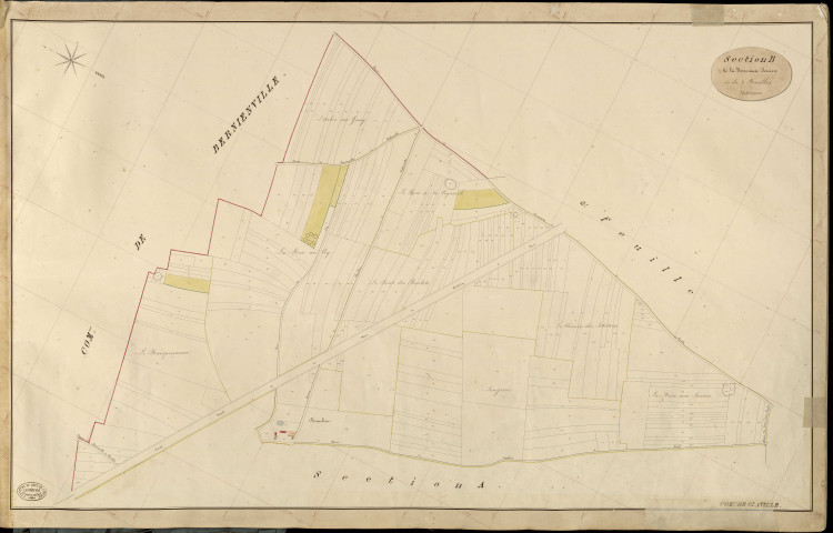 Claville. Section B _ de la Fosse aux Sorciers _ 1re de 2 Feuilles