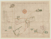 Bottereaux (Les) - "Carte de plusieurs aisnesses tènements du noble fief de Montmiray mouvant de la baronnie de l'abbaye Nostre-Dame de Lyre sise aux Bottereaux". *