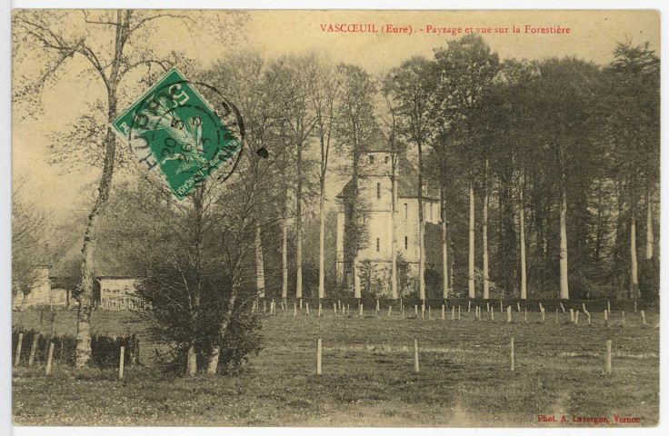 Vascoeuil. Paysage et vue sur la Forestière.