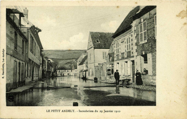 Andelys (Les). Petit Andely - Inondation du 29 Janvier 1910.