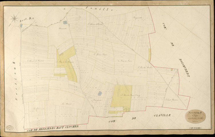 Ormes. Section D _ de l'Eglise _ 4e et dernière Feuille