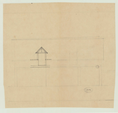Breuilpont _"Ferme du château de Lorey. Propriété de Mme la comtesse de Montgrillon. Remise à grains et fourrage".