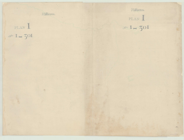 Millières (Manche) - Atlas de 13 plans terriers de la paroisse de Millières. *