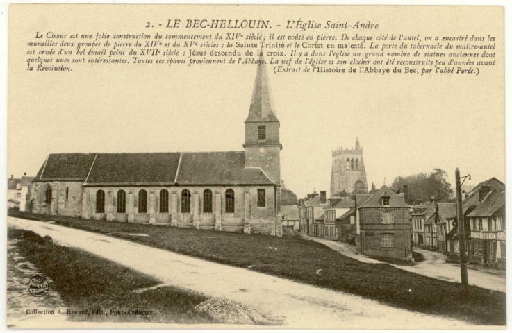 Bec-Hellouin (Le). L'Eglise Saint-André.