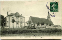 Arnières-sur-Iton. La Mairie et L'Église.