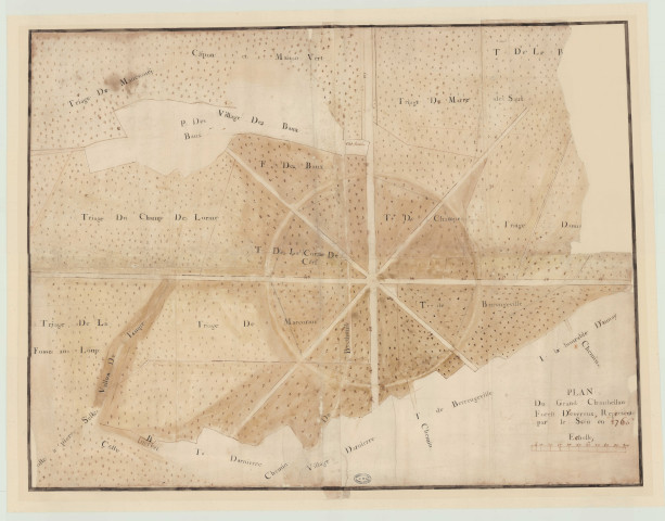 Baux-Sainte-Croix (Les) - "Plan du Grand Chambellan en forest d'Esvreux". *