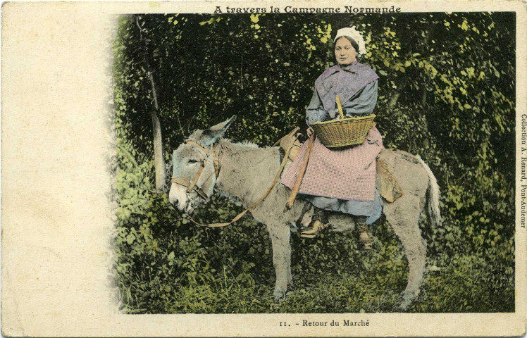 Divers. A travers la Campagne Normande. - Retour du Marché.