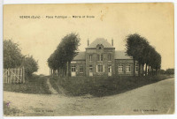 Venon. Place publique - Mairie et Ecole.