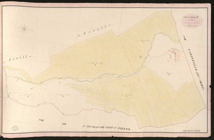 Douville-sur-Andelle. Section B _ de la Plaine _ 3e et dernière Feuille