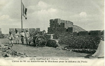 SAFSAFAT (Maroc Oriental) - Canon de 80 en batterie sur le Blckaus pour la défense du Poste