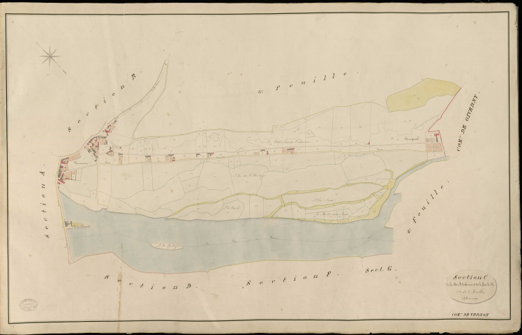 Vernon. Section C _ de la Côte Ste Catherine et de la Grande Ile _ 1re de 3 Feuilles