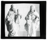 Église de Saint-Aubin-sur-Gaillon (Eure), deux statues.