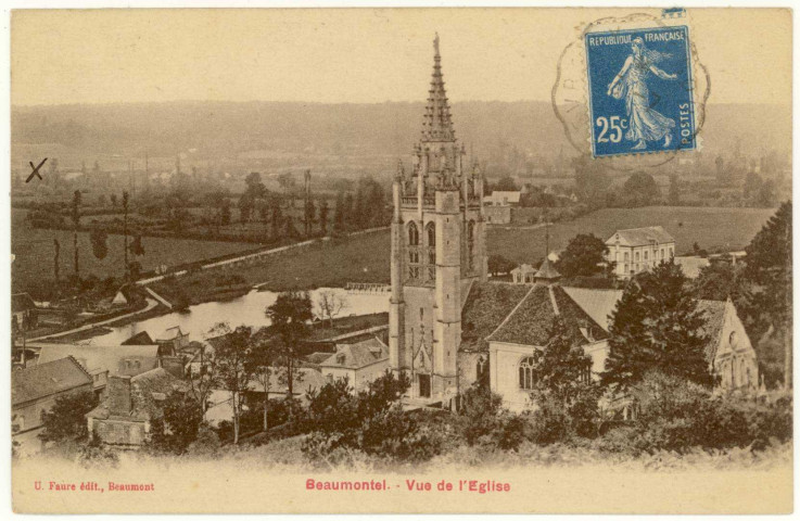Beaumontel. Vue de l'Eglise.