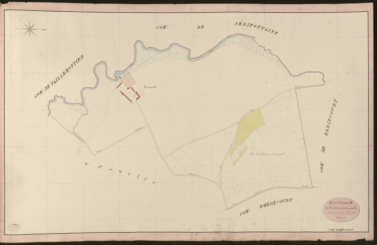 Amécourt. Section B _ des Renardières et de Guerquesale _ 3e et dernière Feuille
