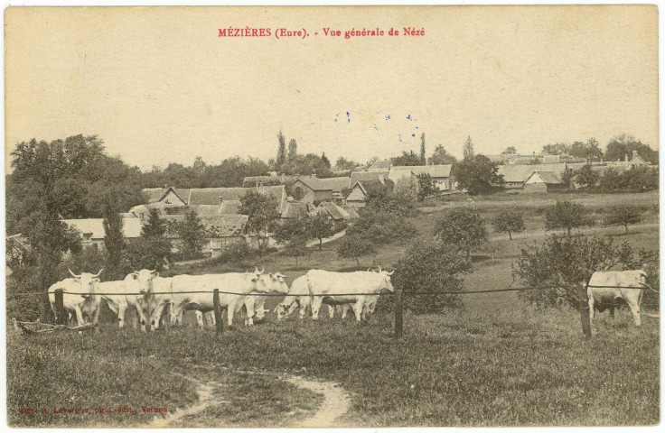 Mézières-en-Vexin. Vue générale de Nézé.