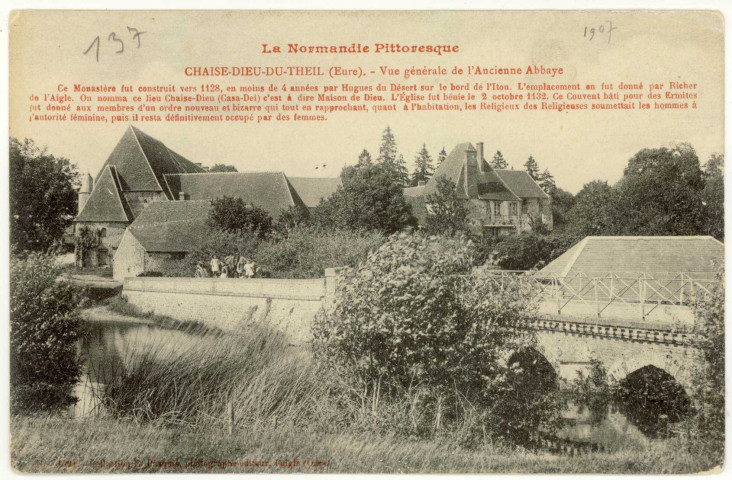 Chaise-Dieu-du-Theil. Vue Générale de l'Ancienne Abbaye.