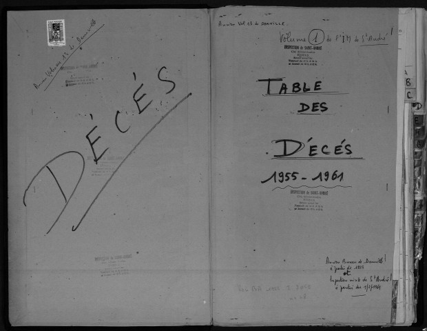 Tables 1955-1961