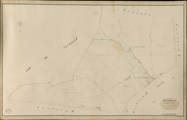 Verneuil-sur-Avre. Section G _ du Moulin à Foulon _ 2e et dernière Feuille