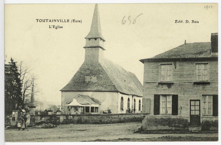 Toutainville. L'Eglise.